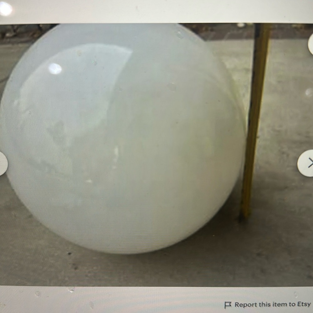 Mid century modern approx 13” glass globe